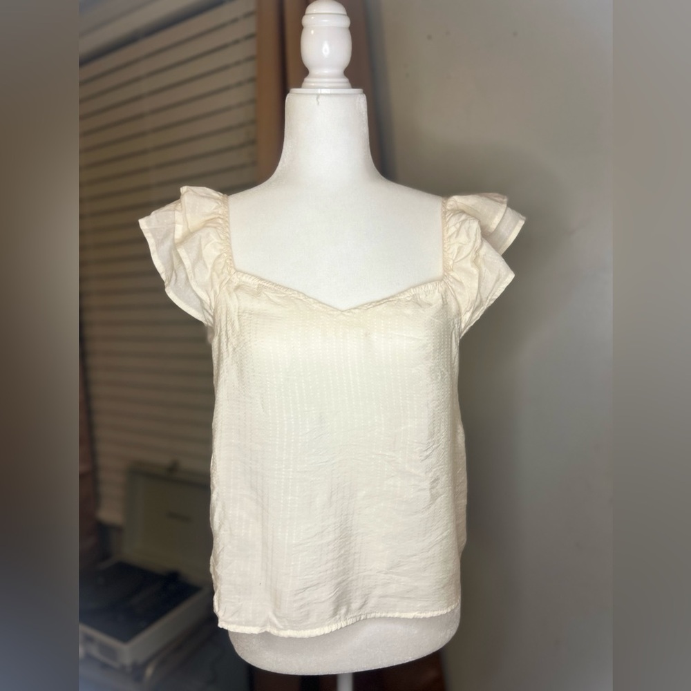 White, Blu Pepper, Tank Top/Blouse, Size: Large